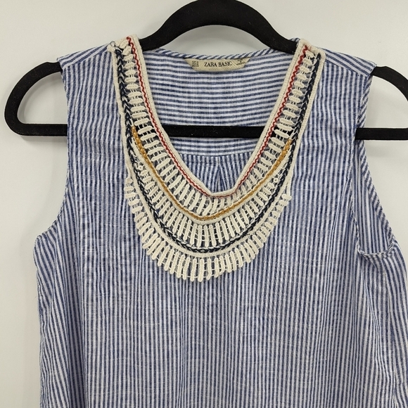 ZARA Basic Crochet Neck Sleeveless Top - Picture 2 of 6